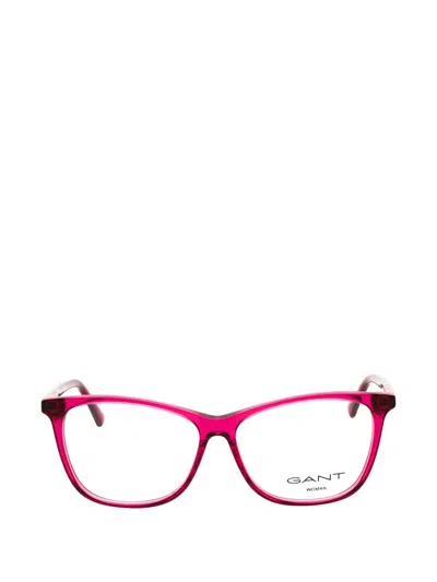 Gant Rectangle-frame Glasses In Pink