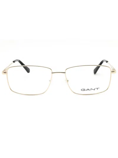 Gant Rectangular Men's Eyeglasses - Ga3271 Model In Gold