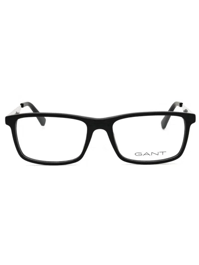 Gant Rectangular Men's Eyeglasses - Premium Fashion Frame In Black