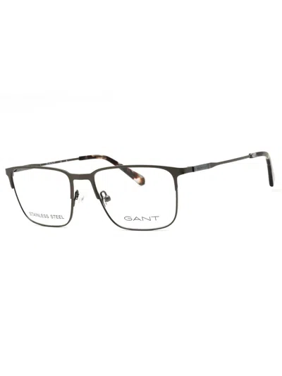 Gant Rectangular Metal Men's Eyeglasses In Black