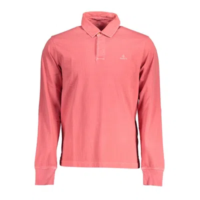 Gant Red Cotton Men Polo Shirt In Pink
