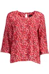 Gant Ele Red Viscose Shirt With Wide Neckline In Red