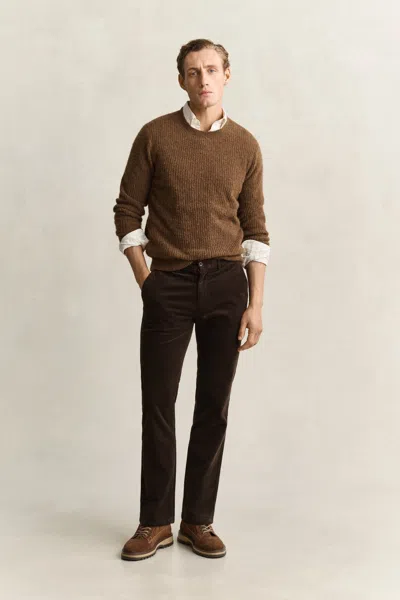 Gant Regular Corduroy Chinos In Brown