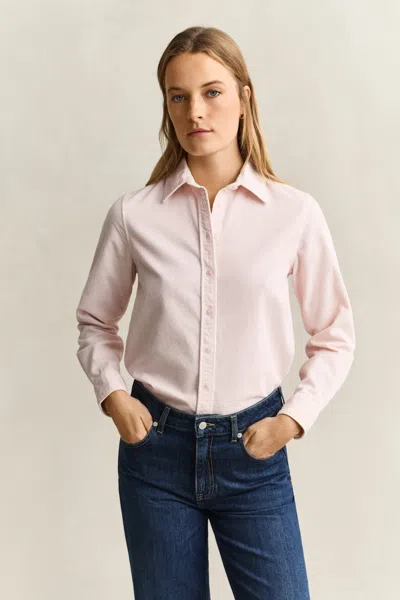 Gant Regular Corduroy Shirt In Pink