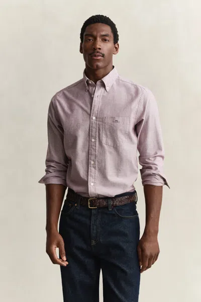 Gant Regular Fit Classic Oxford Shirt In Gold
