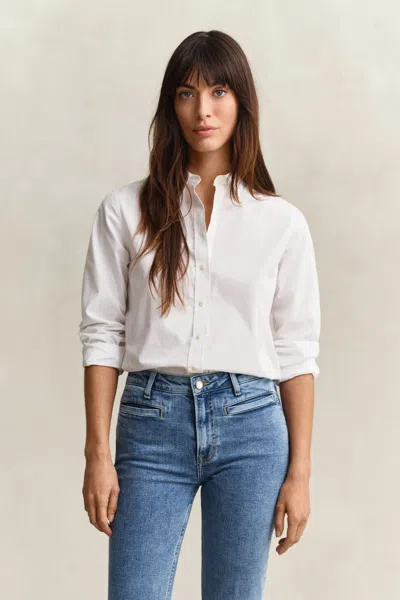 Gant Regular Fit Classic Poplin Shirt In White