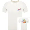 Gant Regular Fit Graphic T Shirt Cream In White