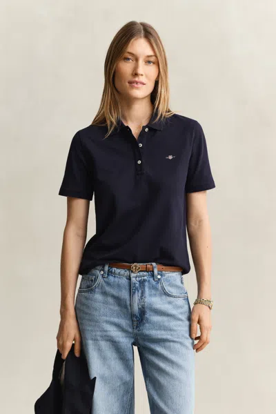 Gant Regular Fit Polo Shirt In Blue