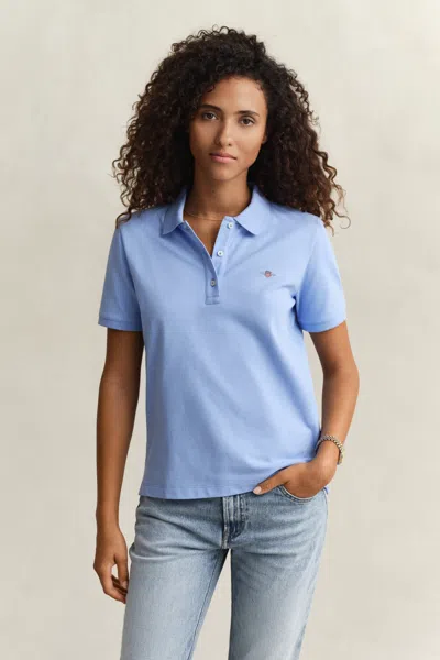 Gant Regular Fit Polo Shirt In Blue