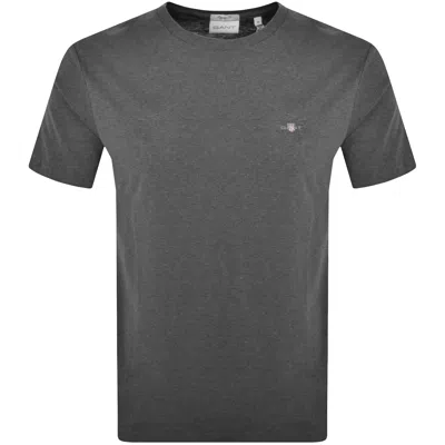 Gant Regular Fit Shield T Shirt Grey In Gray