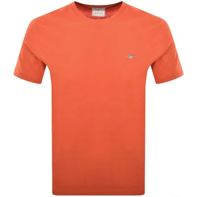 Gant Regular Fit Shield T Shirt Orange