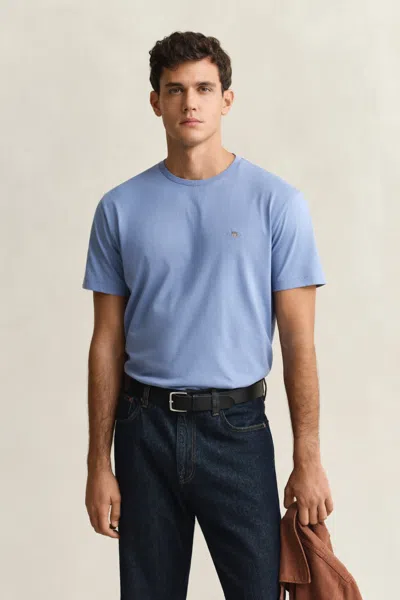 Gant Regular Fit Shield T-shirt In Blue