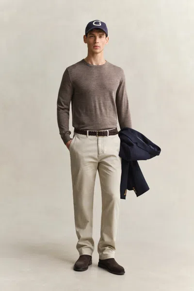 Gant Regular Fit Smart Chinos In Brown