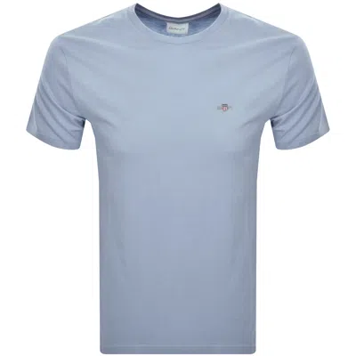Gant Regular Shield T Shirt Dove Blue
