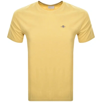 Gant Regular Shield T Shirt Yellow