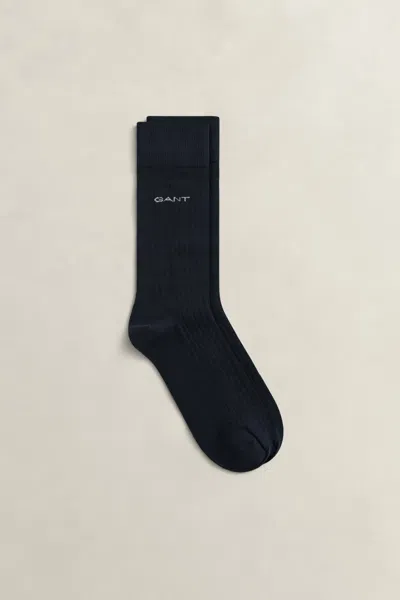 Gant Ribbed Socks In Black