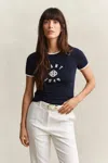 Gant Ringer T-shirt In Blue