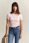 Gant Ringer T-shirt In Pink