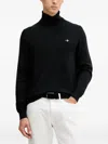 Gant Roll-neck Logo Sweater In Multi