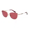 Gant Rose Gold Metal Sunglasses In Gold