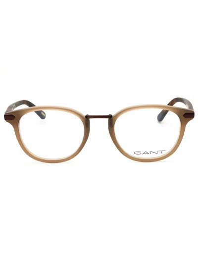 Gant Round Men's Eyeglasses Ga3115 - Designer Style In Brown