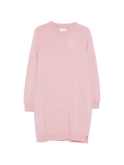 Gant Round-neck Dress In Pink
