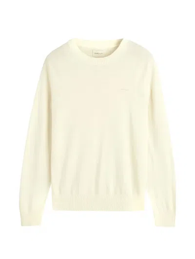 Gant Round-neck Sweater In Neutral