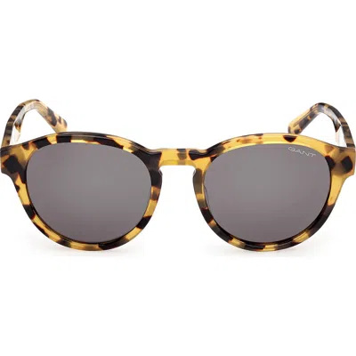 Gant Round Sunglasses In Purple