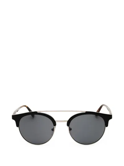 Gant Round-frame Browline Sunglasses In Black