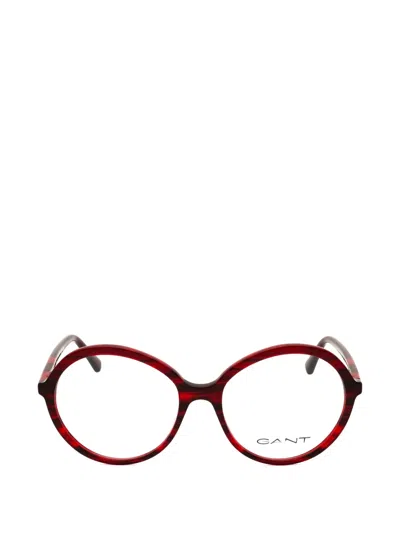 Gant Round-frame Glasses In Red