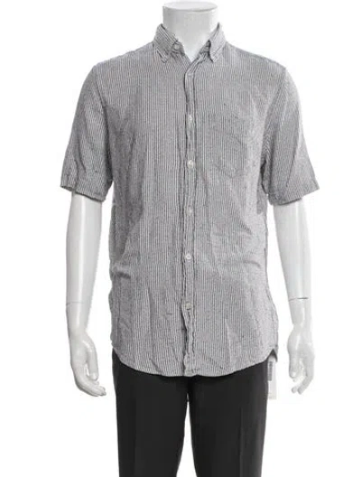 Pre-owned Gant Rugger Striped Short Sleeve Shirt In Blue