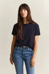Gant Script T-shirt In Blue
