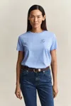 Gant Script T-shirt In Blue