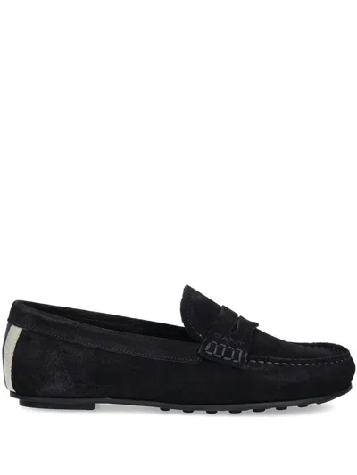 Gant Seabaya Penny-stripe Loafers In Black