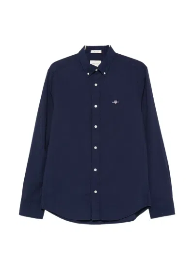 Gant Seersucker Button-down Shirt In Blue