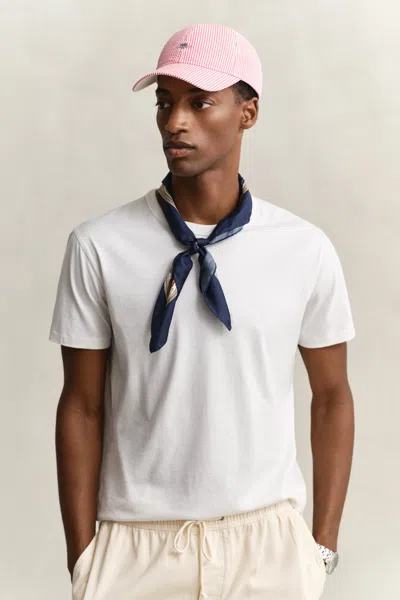Gant Seersucker Cap In Pink
