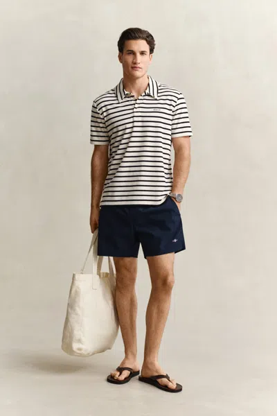Gant Seersucker Swim Shorts In Blue