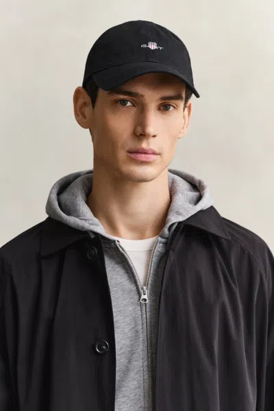 Gant Shield Cotton Twill Cap In Black