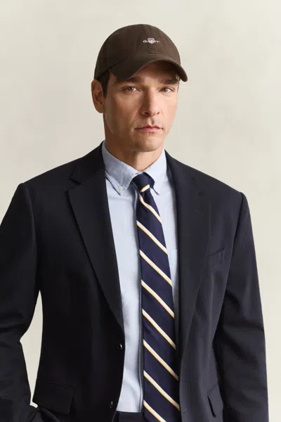 Gant Shield Cotton Twill Cap In Brown