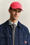 Gant Shield Cotton Twill Cap In Red