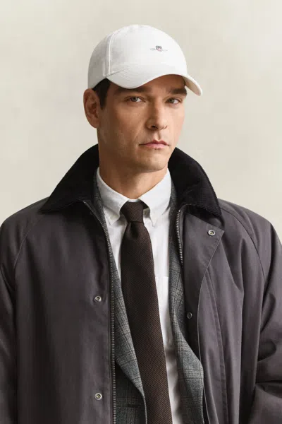 Gant Shield Cotton Twill Cap In White