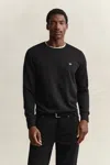 Gant Shield Crew Neck Sweatshirt In Black
