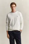 Gant Shield Crew Neck Sweatshirt In White