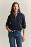 Gant Shield Half Zip Sweatshirt In Blue