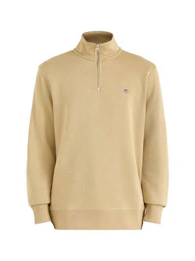 Gant Shield Half Zip Sweatshirt Tan
