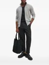 Gant Shield High-neck Zip-up Sweater In Gray