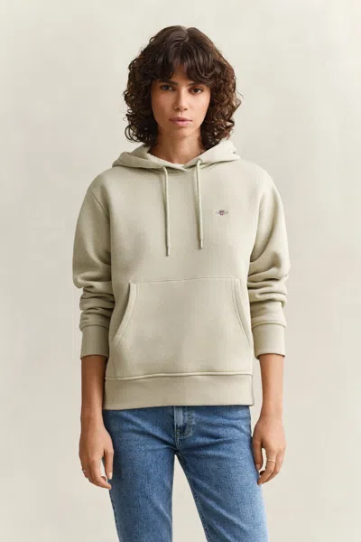 Gant Shield Hoodie In Animal Print