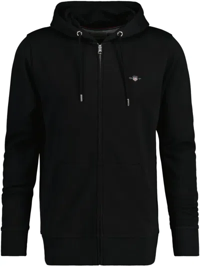 Gant Shield Hoodie In Black