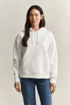 Gant Shield Hoodie In Eggshell