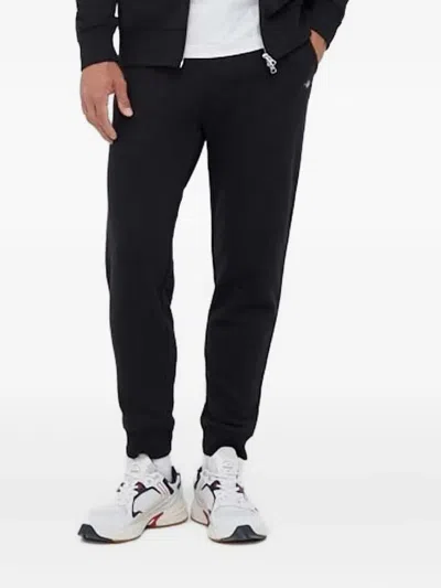 Gant Shield Logo-embroidered Track Pants In Black